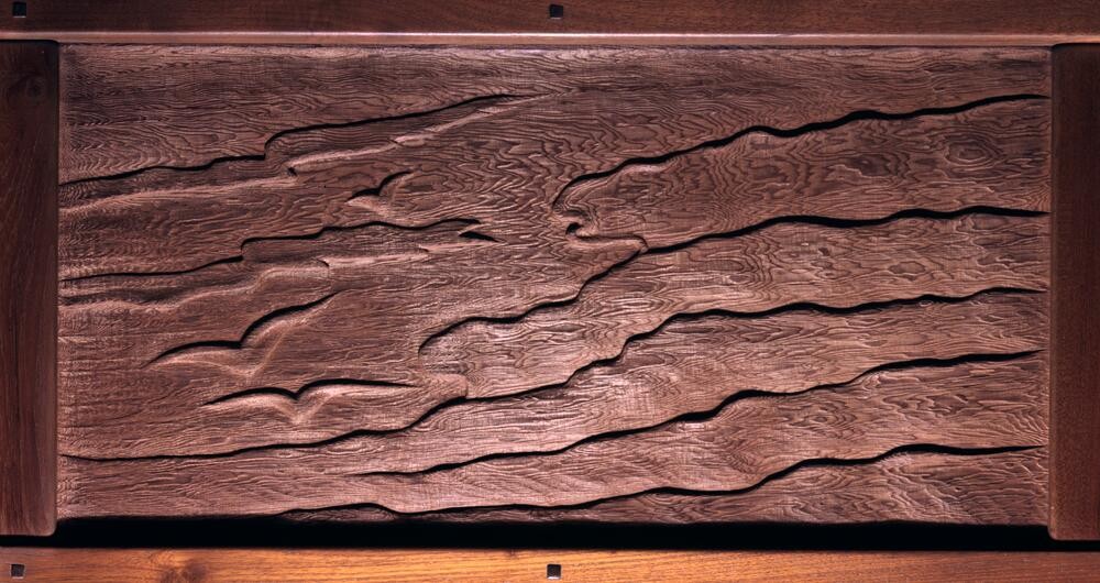 Living room frieze section featuring seagulls soaring above rolling ocean waves. The soft, tonal palette of blues and grays creates depth and movement, with birds rendered in simplified, stylized forms characteristic of Arts and Crafts aesthetic.