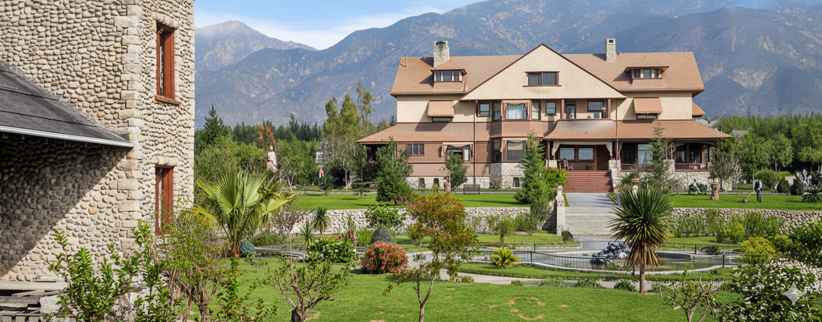 Distant front view of the Mrs. George G. Guyer house redesigned in the Arts & Crafts style.