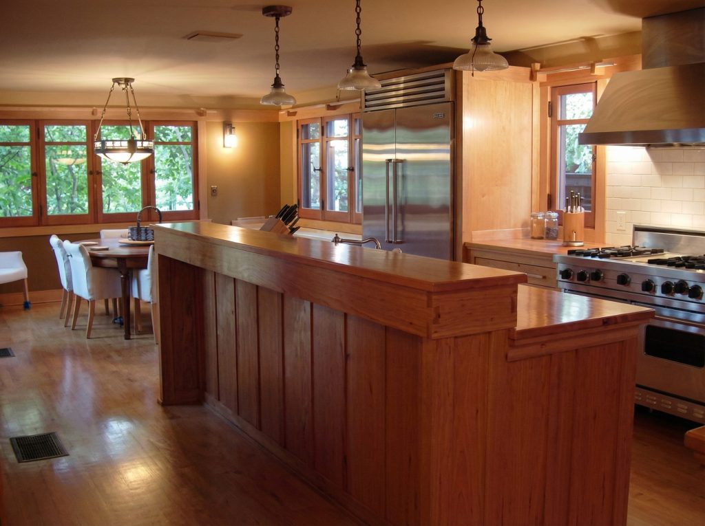 Kitchen interior of Charles S. Greene House featuring period-appropriate cabinetry and functional design