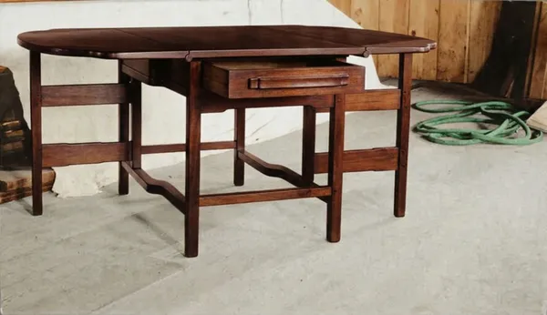 Gate-leg drop-leaf table with drawer from the Mrs. Belle Barlow Bush furniture designed by Greene & Greene