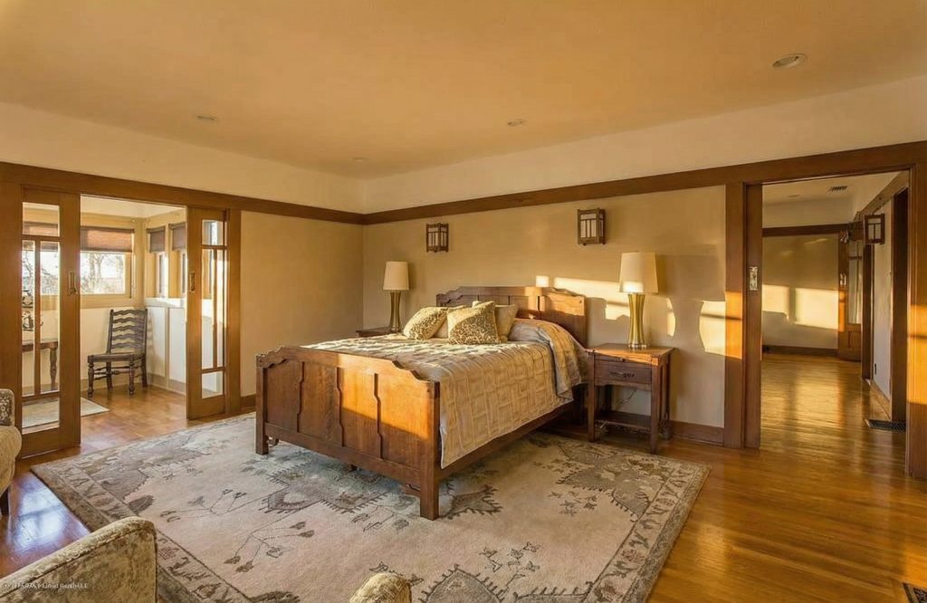 Alternate view of Bedroom 3 at The Dr. William T. Bolton House #3 revealing built-in cabinetry details.
