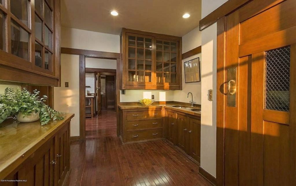 Butler's pantry at The Dr. William T. Bolton House #3 with custom cabinetry and service area design.