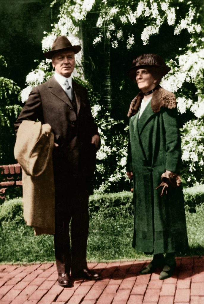 Photograph of William R. Thorsen and his wife Caroline, lumber baron and patrons of Greene & Greene