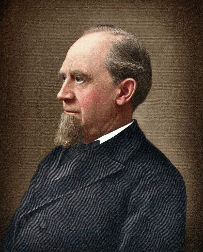 Formal portrait of Charles Pratt, Standard Oil executive and philanthropist who founded Pratt Institute in Brooklyn.