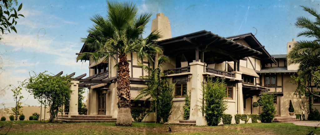 Colorized historic photograph of the Laurabelle A. Robinson House, part of The Tod Ford, Jr. House family enclave