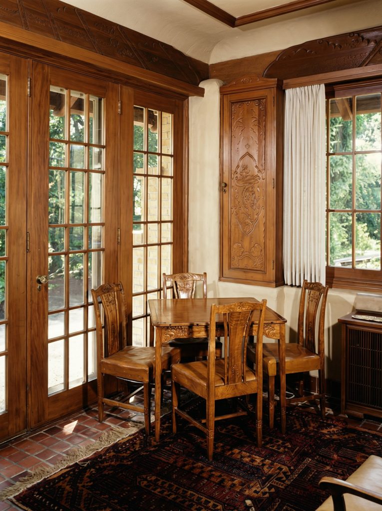 The card room of The Mortimer Fleishhacker Estate, as documented by the Historic American Buildings Survey in 1975.