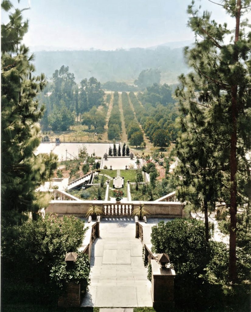 The Tod Ford, Jr. House backyard view overlooking the Arroyo Seco canyon in Pasadena, California