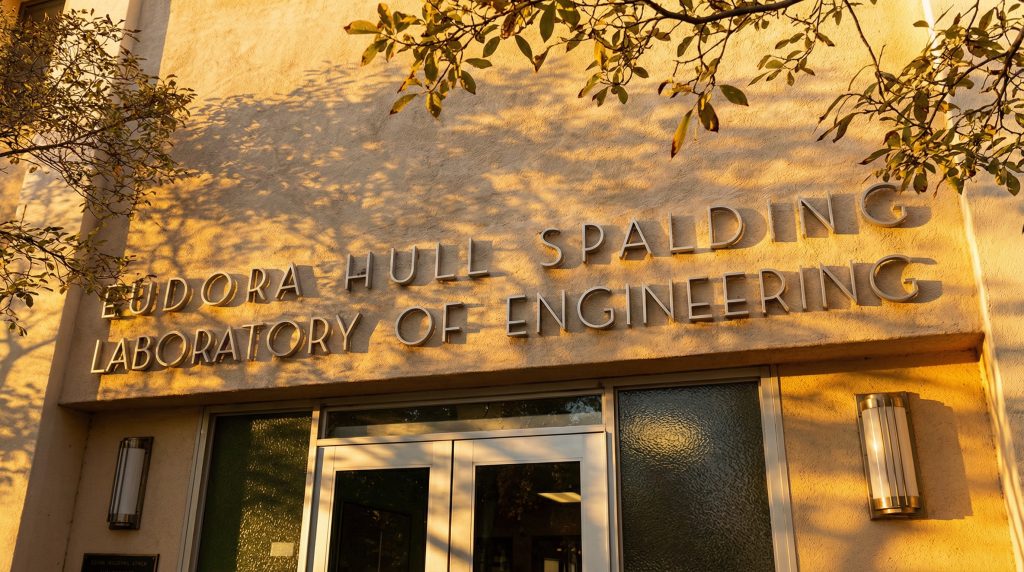 Photograph of the Eudora Hull Spalding Laboratory of Engineering at Caltech, funded by the estate connected to The Sespe Ranch Bunkhouse