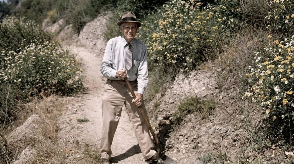 Samuel Merrill maintaining mountain trails near Altadena, original owner of The Samuel Merrill House in Pasadena