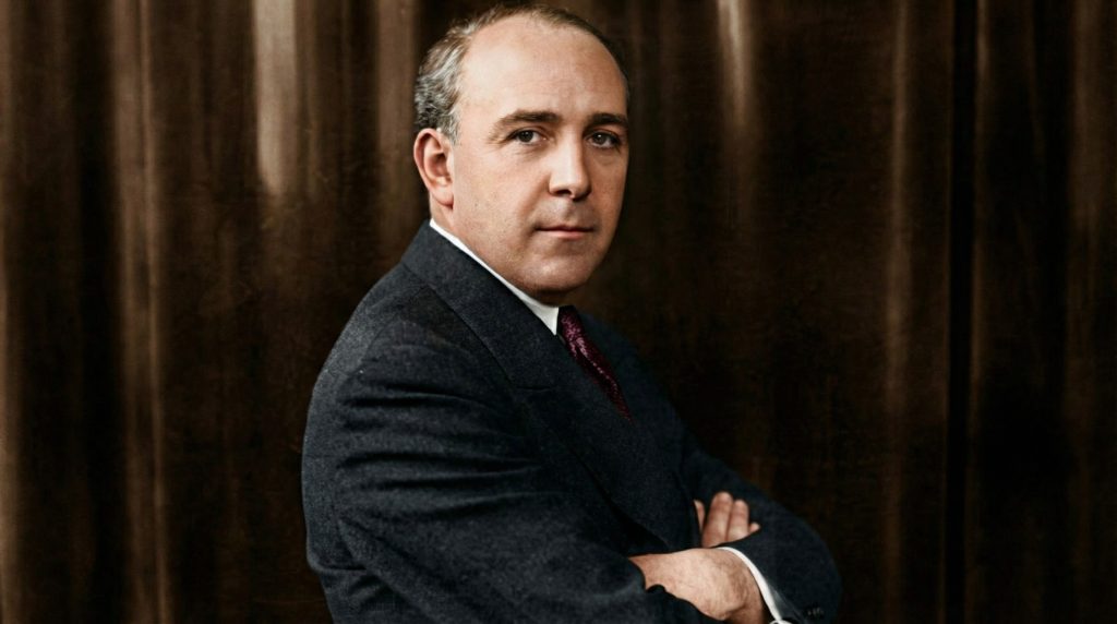 Portrait of Earle C. Anthony, the visionary automobile dealer and broadcaster who commissioned The Earle C. Anthony house